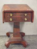 Empire Mahogany Veneer Dropleaf TwoDrawer Work Table