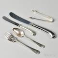 Fortyfour Pieces of Elizabeth II Sterling Silver Flatware