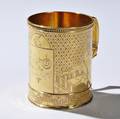 Tiffany  Co Sterling Silvergilt Japonesque Christening Cup