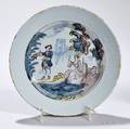 Polychrome Tinglazed Earthenware Plate