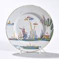 Tinglazed Earthenware Waterside Plate
