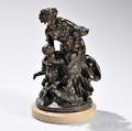 After Claude Michel called Clodion French 17381814 Bronze of Satryress Figural Group