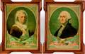 Pair of chromolithographs of George and Martha Washington