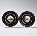 Pair of Meissen Porcelain Topographical Plates