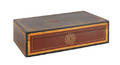 New England painted basswood lock box ca 1825