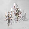 Pair of Twolight Crystal Parrot Wall Sconces