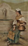 Italian School 19th Century Peasant Woman at a Fountain