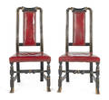 Pair of Boston Queen Anne maple dining chairs ca 1740