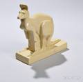Wedgwood Cane Glazed Model of a Kangaroo