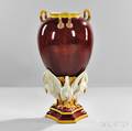 Minton Majolica Swan Vase