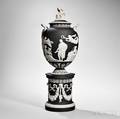 Wedgwood Black Jasper Dip Apotheosis of Virgil Vase and Cover