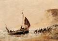 Flix Ziem French 18211911 Hauling a Fishing Boat onto the Beach