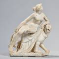 Continental School 19th Century Alabaster Figure of Ariadne on a Panther