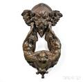 Renaissance Revival Patinated Bronze Door Knocker