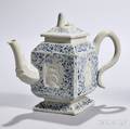 White Saltglazed Stoneware Teapot and Cover