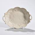 White Saltglazed Stoneware Bread Basket
