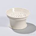 White Saltglazed Stoneware Pounce Pot