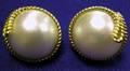 18kt Gold and Mabe Pearl Earclips Tiffany  Co