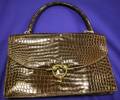 Vintage Brown Crocodile Handbag Hermes