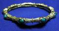 18kt Gold and Turquoise Bangle Bracelet