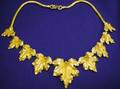 14kt Gold and Diamond Leaf Necklace Forstner