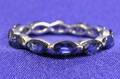 Platinum and Sapphire Eternity Band