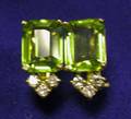 14kt Gold Peridot and Diamond Earrings