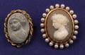 Two Antique Cameo Pins