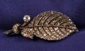 Antique Diamond Leaf Pin
