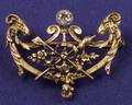 Antique 18kt Gold and Diamond Pin
