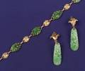 14kt Gold and Jadeite Earpendants V Ferrini