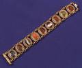Antique 18kt Gold and Hardstone Intaglio Bracelet Ernesto Pierret