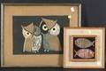 Lot of Two Works Kaoru Kawano Japanese 19161965 Two Owls Harris G Strong American 20th Century Two Fish