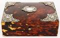 Silvered Metal Mounted Tortoiseshell Box