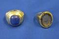 Mans 14kt Gold and Lapis Ring and a 14kt Gold and Citrine Intaglio Ring