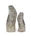 Two large standing rabbit chocolate molds