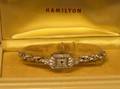Womans 14kt White Gold and Diamond Hamilton Wristwatch in Original Box