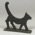 Black Painted Wrought Iron Cat Figural Bootscraper