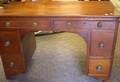 Colonial Revival Cherry Flattop Double Pedestal Desk