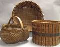 Three Woven Splint Baskets