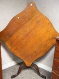 Georgian Mahogany Serpentine Tilttop Tea Table
