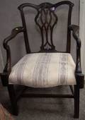 Chippendalestyle Carved Mahogany Armchair