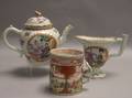 Chinese Export Porcelain Helmet Creamer Mug and Teapot