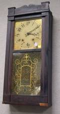 Charles Stratton Mahogany Veneer Mantel Clock