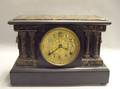 Seth Thomas Frenchstyle Lacquered and Faux Marble Mantel Clock