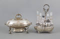 Silver plate cruet set