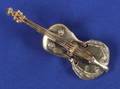 Gold and Diamond Viola Brooch