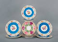 Set of seven German porcelain plates