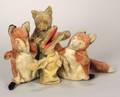 Six Steiff Mohair Hand Puppets