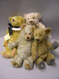 Four English Teddy Bears Michaud Bear Deans Rag and Merrythought Bears